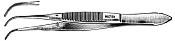 Full Curved Eye Dressing Forceps (serrated Tips)